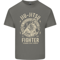 Jiu Jitsu Fighter Mixed Martial Arts MMA Mens Cotton T-Shirt Tee Top Charcoal
