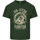 Jiu Jitsu Fighter Mixed Martial Arts MMA Mens Cotton T-Shirt Tee Top Forest Green