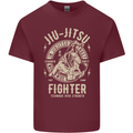 Jiu Jitsu Fighter Mixed Martial Arts MMA Mens Cotton T-Shirt Tee Top Maroon