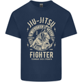 Jiu Jitsu Fighter Mixed Martial Arts MMA Mens Cotton T-Shirt Tee Top Navy Blue