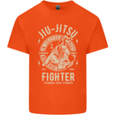 Jiu Jitsu Fighter Mixed Martial Arts MMA Mens Cotton T-Shirt Tee Top Orange
