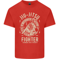 Jiu Jitsu Fighter Mixed Martial Arts MMA Mens Cotton T-Shirt Tee Top Red