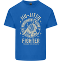 Jiu Jitsu Fighter Mixed Martial Arts MMA Mens Cotton T-Shirt Tee Top Royal Blue