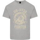 Jiu Jitsu Fighter Mixed Martial Arts MMA Mens Cotton T-Shirt Tee Top Sports Grey