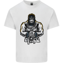 Jiu Jitsu Gorilla MMA Martial Arts Karate Mens Cotton T-Shirt Tee Top White