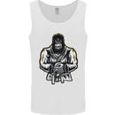 Jiu Jitsu Gorilla MMA Martial Arts Karate Mens Vest Tank Top White