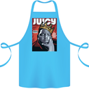 Juicy Rap Music Hip Hop Rapper Cotton Apron 100% Organic Turquoise