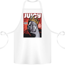 Juicy Rap Music Hip Hop Rapper Cotton Apron 100% Organic White