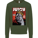 Juicy Rap Music Hip Hop Rapper Kids Sweatshirt Jumper Forest Green