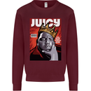 Juicy Rap Music Hip Hop Rapper Kids Sweatshirt Jumper Maroon