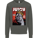 Juicy Rap Music Hip Hop Rapper Kids Sweatshirt Jumper Storm Grey
