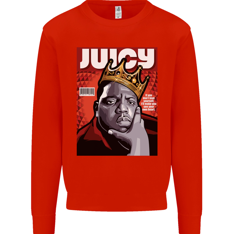 Juicy Rap Music Hip Hop Rapper Mens Sweatshirt Jumper Bright Red