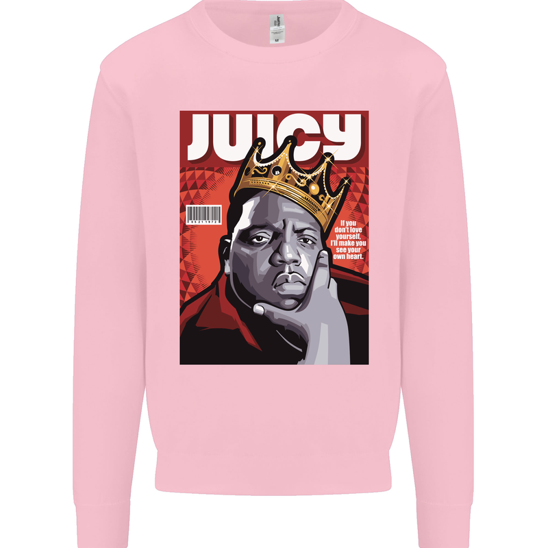 Juicy Rap Music Hip Hop Rapper Mens Sweatshirt Jumper Light Pink