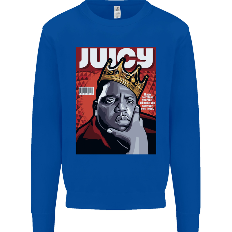 Juicy Rap Music Hip Hop Rapper Mens Sweatshirt Jumper Royal Blue