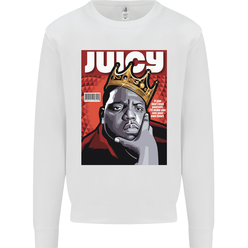 Juicy Rap Music Hip Hop Rapper Mens Sweatshirt Jumper White