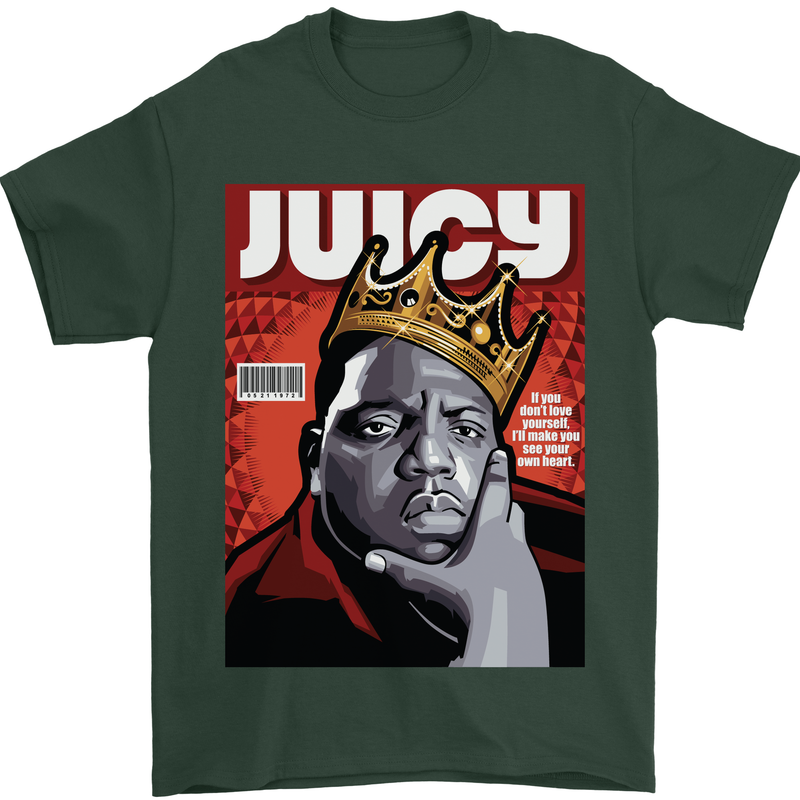 Juicy Rap Music Hip Hop Rapper Mens T-Shirt Cotton Gildan Forest Green