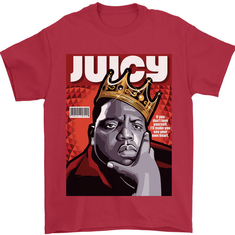 Juicy Rap Music Hip Hop Rapper Mens T-Shirt Cotton Gildan Red