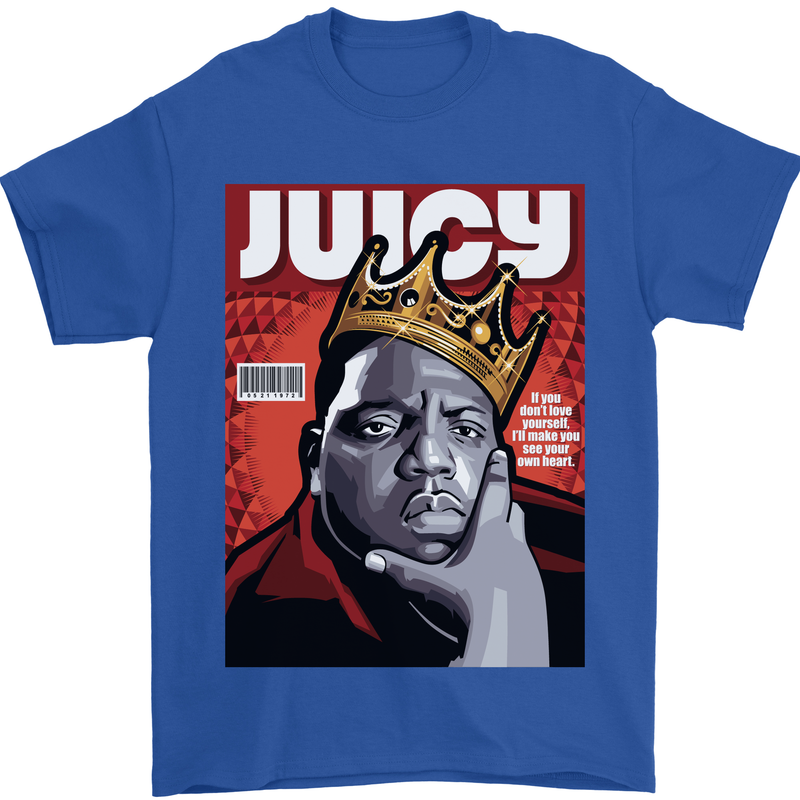 Juicy Rap Music Hip Hop Rapper Mens T-Shirt Cotton Gildan Royal Blue