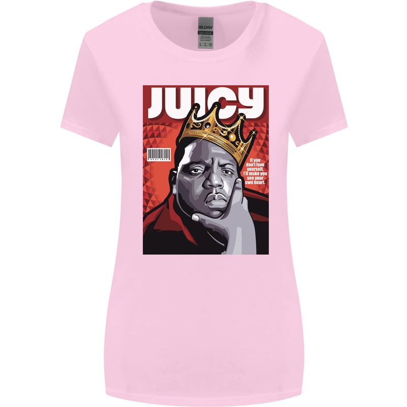 Juicy Rap Music Hip Hop Rapper Womens Wider Cut T-Shirt Light Pink