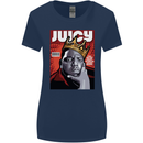 Juicy Rap Music Hip Hop Rapper Womens Wider Cut T-Shirt Navy Blue