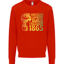 Juneteenth Black Lives Matter Freedom Mens Sweatshirt Jumper Bright Red