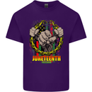 Juneteenth Black Lives Matter History Mens Cotton T-Shirt Tee Top Purple