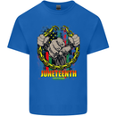 Juneteenth Black Lives Matter History Mens Cotton T-Shirt Tee Top Royal Blue