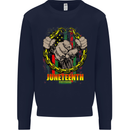 Juneteenth Black Lives Matter History Mens Sweatshirt Jumper Navy Blue