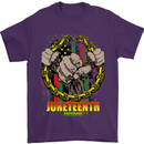 Juneteenth Black Lives Matter History Mens T-Shirt Cotton Gildan Purple