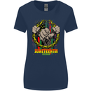 Juneteenth Black Lives Matter History Womens Wider Cut T-Shirt Navy Blue