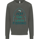 Just a Girl Who Loves Fishing Fisherwoman Kids Sweatshirt Jumper Storm Grey