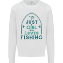 Just a Girl Who Loves Fishing Fisherwoman Kids Sweatshirt Jumper White