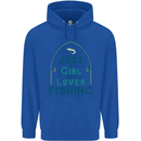 Just a Girl Who Loves Fishing Fisherwoman Mens 80% Cotton Hoodie Royal Blue