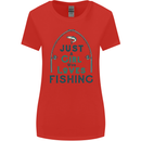 Just a Girl Who Loves Fishing Fisherwoman Womens Wider Cut T-Shirt Red