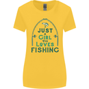 Just a Girl Who Loves Fishing Fisherwoman Womens Wider Cut T-Shirt Yellow