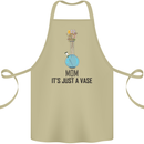 Just a Vase Funny Bong Weed Cannabis Drugs Cotton Apron 100% Organic Khaki