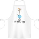 Just a Vase Funny Bong Weed Cannabis Drugs Cotton Apron 100% Organic White