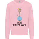 Just a Vase Funny Bong Weed Cannabis Drugs Kids Sweatshirt Jumper Light Pink