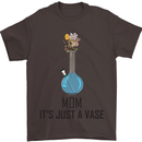 Just a Vase Funny Bong Weed Cannabis Drugs Mens T-Shirt Cotton Gildan Dark Chocolate