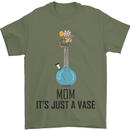 Just a Vase Funny Bong Weed Cannabis Drugs Mens T-Shirt Cotton Gildan Military Green