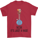 Just a Vase Funny Bong Weed Cannabis Drugs Mens T-Shirt Cotton Gildan Red