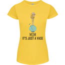 Just a Vase Funny Bong Weed Cannabis Drugs Womens Petite Cut T-Shirt Yellow