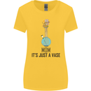 Just a Vase Funny Bong Weed Cannabis Drugs Womens Wider Cut T-Shirt Yellow