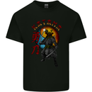 Kanata Japanese Warrior Samurai MMA Mens Cotton T-Shirt Tee Top Black