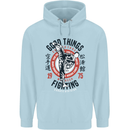 Karate Good Things Mixed Martial Arts MMA Childrens Kids Hoodie Light Blue