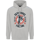 Karate Good Things Mixed Martial Arts MMA Childrens Kids Hoodie Sports Grey