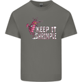 Keep It Shrimple Funny Shrimp Prawns Mens Cotton T-Shirt Tee Top Charcoal