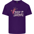 Keep It Shrimple Funny Shrimp Prawns Mens Cotton T-Shirt Tee Top Purple