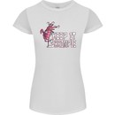 Keep It Shrimple Funny Shrimp Prawns Womens Petite Cut T-Shirt White