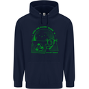 Keep the Planet Clean Climate Change Mens 80% Cotton Hoodie Navy Blue